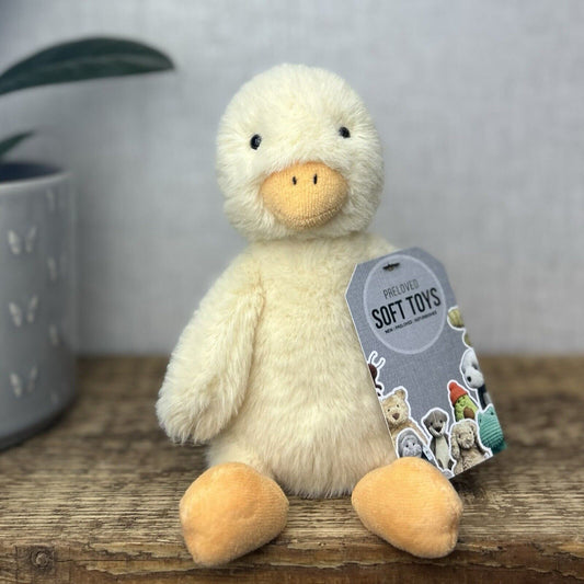 Jellycat Nibbles Chick - Small Fluffy Chick Soft Toy - Duckling Duck Jellycat 9"