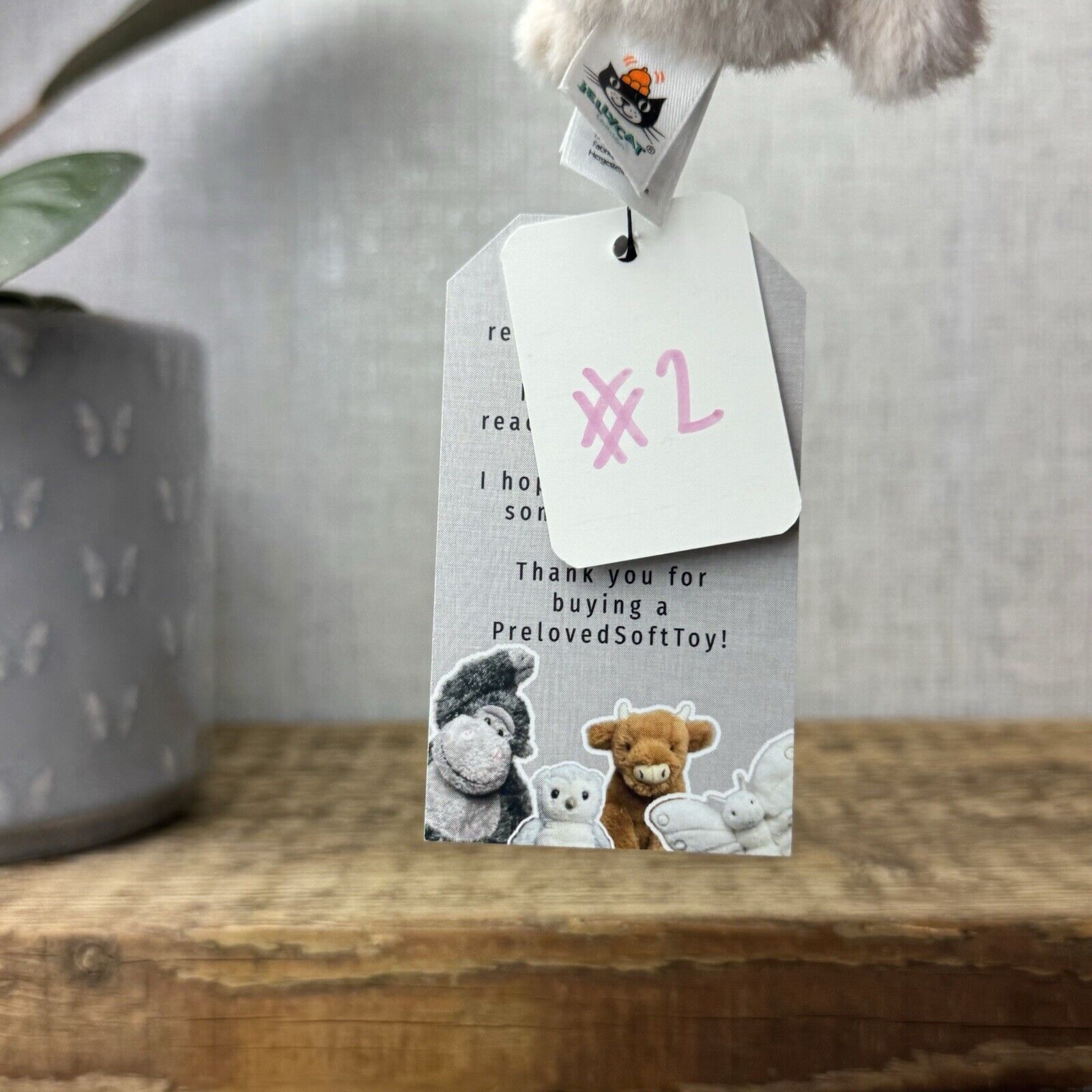 Jellycat Oatmeal Fluffy Bunny - Mini Bunny - Tiny Fluffy Bunny 5” Pocket Pal (2)