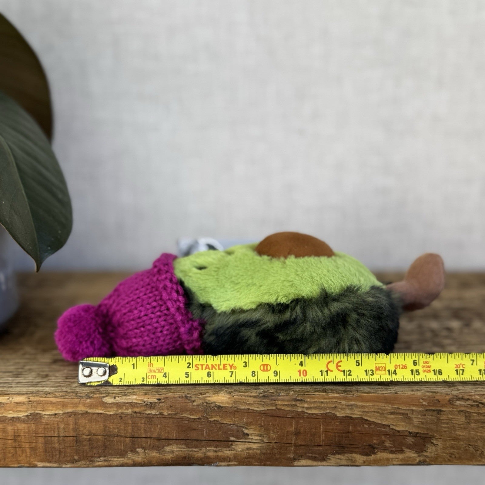Jellycat Fuscia Cozi Amuseable Avocado - Soft Avocado With Purple Beanie Hat 6"