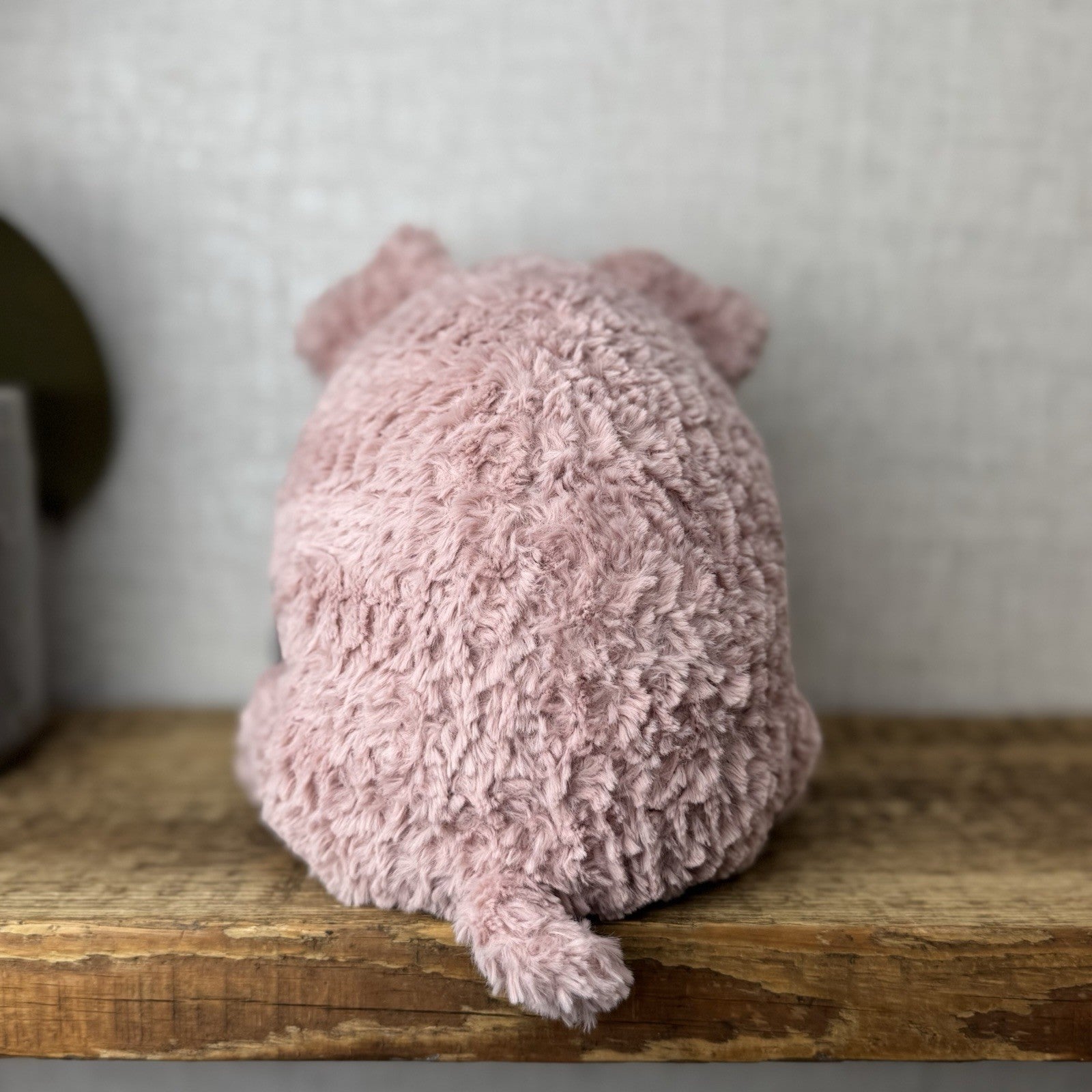 Jellycat Rondle Pig - Large Textured Sitting Pink Piglet Plush Rare Retired 8”