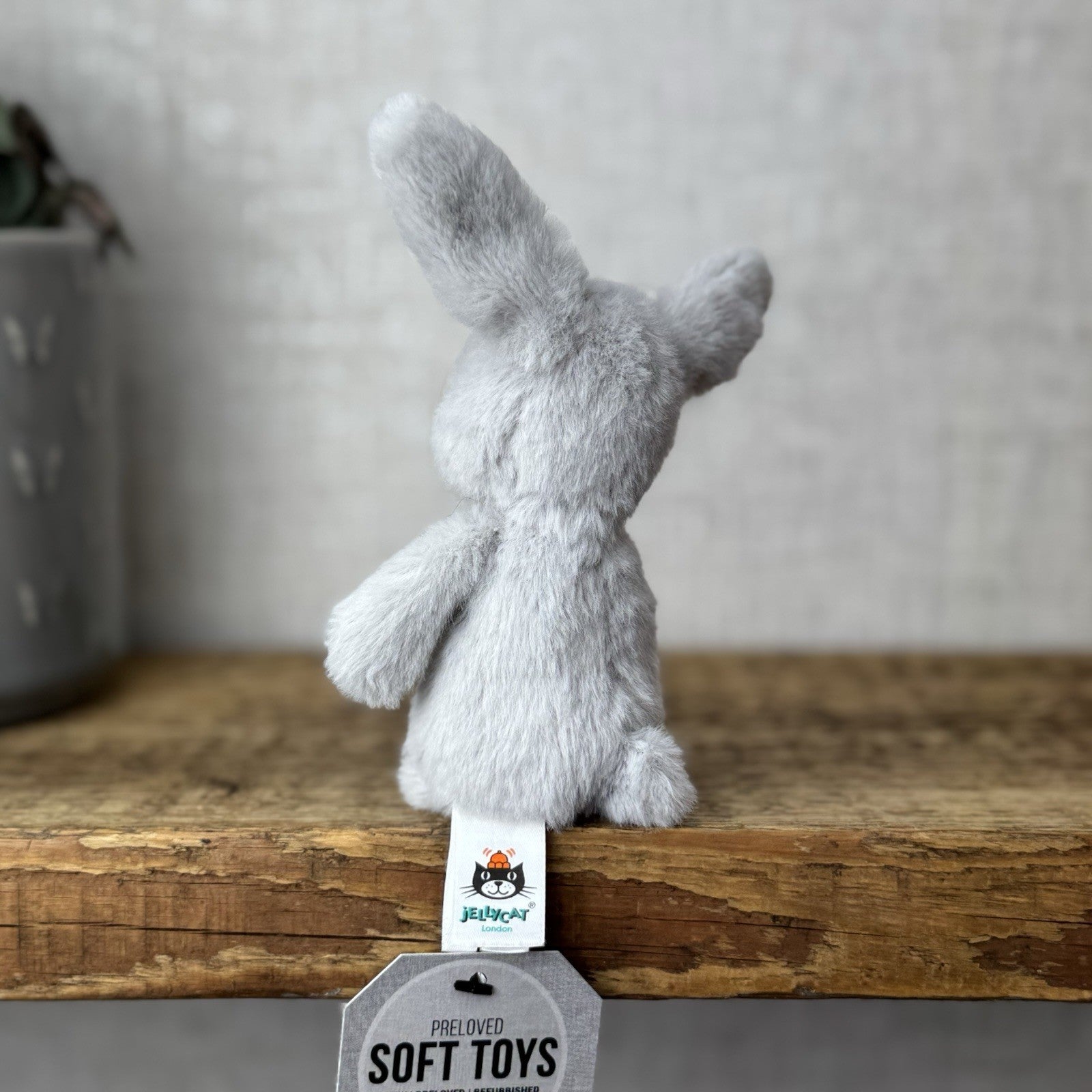 Jellycat Tiny Fluffy Silver Bunny - Tiny Fluffy Bunny Selfridges Exclusive 5”