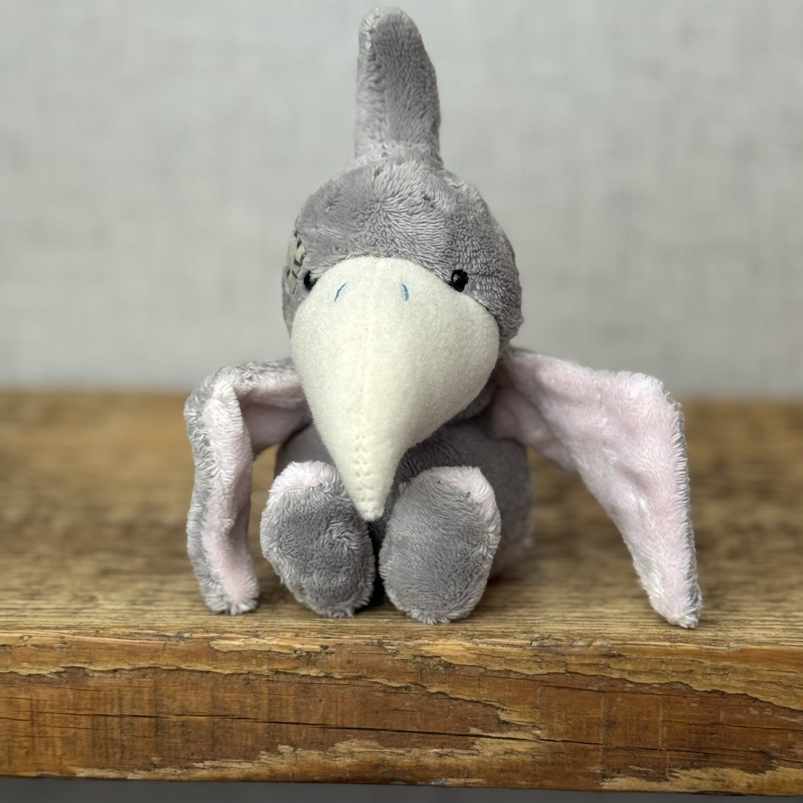 Blue Nose Friends Crest Pterosaur Dinosaur Miniature Pink/Grey Plush #117