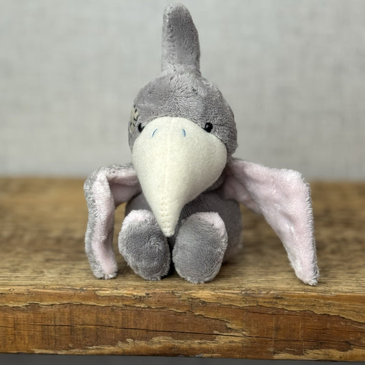 Blue Nose Friends Crest Pterosaur Dinosaur Miniature Pink/Grey Plush #117