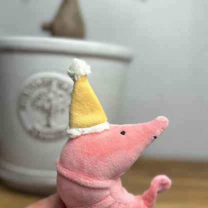 Jellycat Celebration Crustacean Shrimp Prawn Soft Toy Plush - Shrimp In Hat