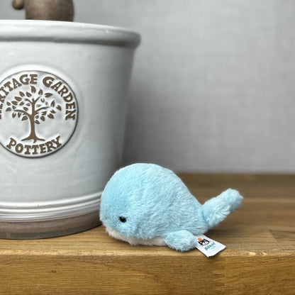 Jellycat Tiny Fluffy Whale Stuffed Toy -  Tiny Whale Teddy - Fluffy Jellycat