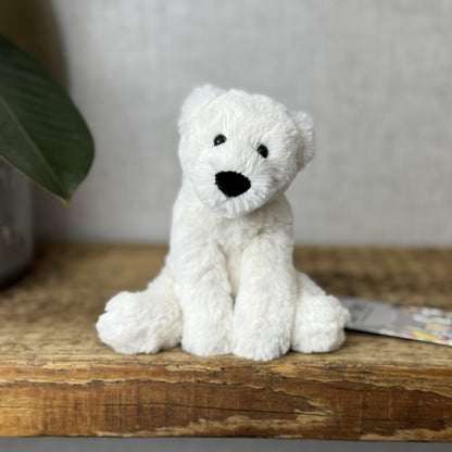 Jellycat Tiny Perry Polar Bear Tiny White Bear - Pocket Pal Plush Mini Beanie 5”