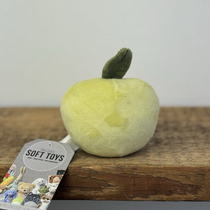 Jellycat Fabulous Fruit Apple - Small Velour Green Apple Soft Toy Retired 4" 