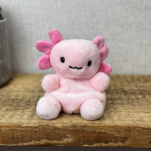 Aurora - Palm Pals Ax Axolotl Mini Beanbag Plush Soft Toy Sea Creature Pink NWOT