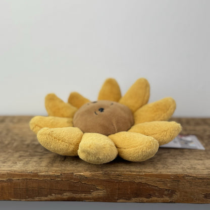 Jellycat Small Fluery Sunflower - Sunflower Beanie Soft Toy Floral Plush 8"