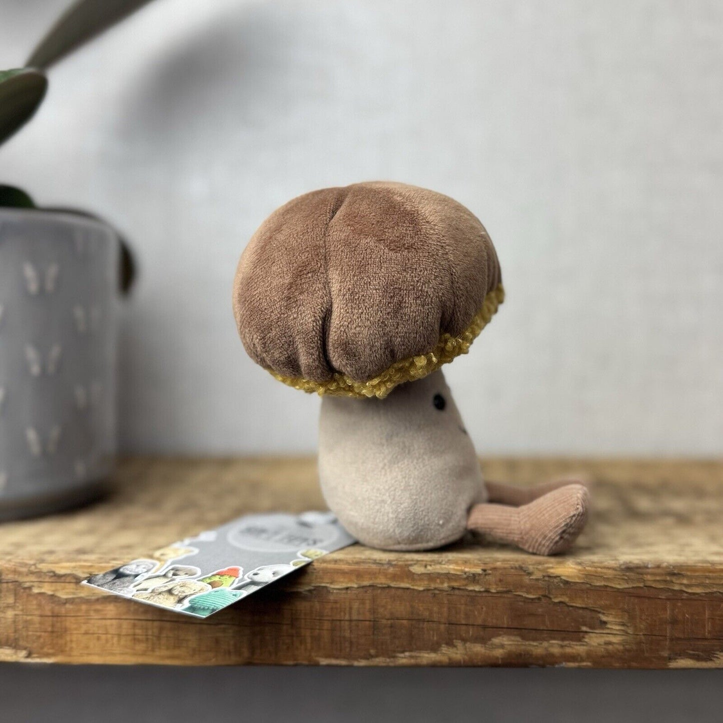 Jellycat Amuseable Toadstool - Small Mushroom Plush Beanie With Legs 8"