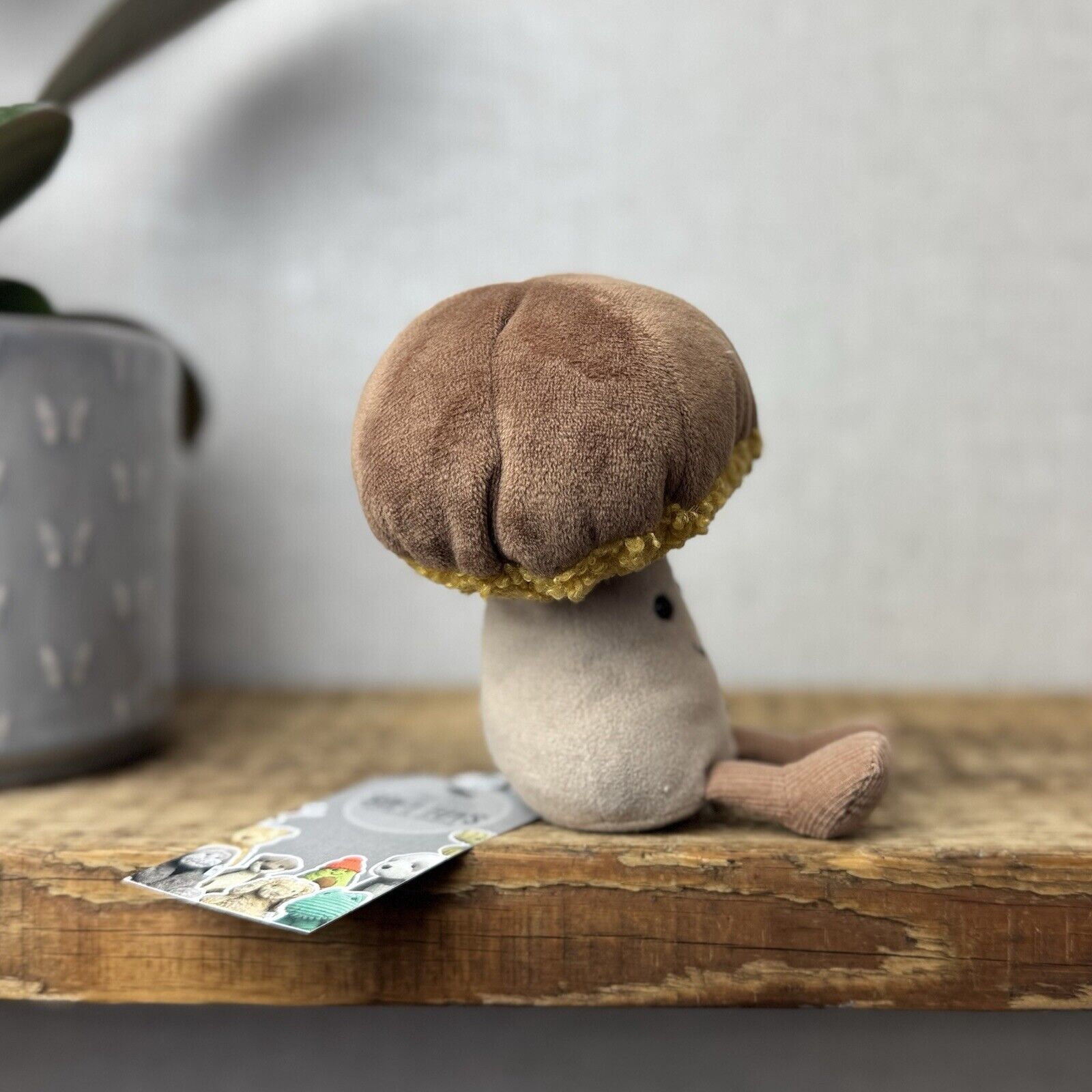 Jellycat Amuseable Toadstool - Small Mushroom Plush Beanie With Legs 8"