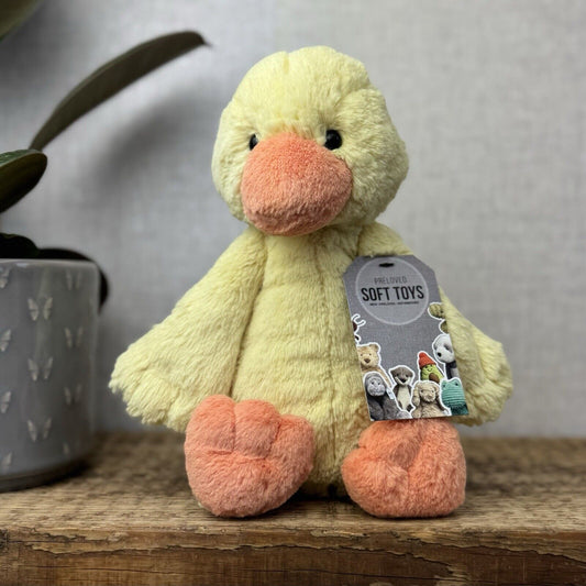 Jellycat Medium Bashful Yellow Duckling - Retired Old Style Medium Duckling 12"