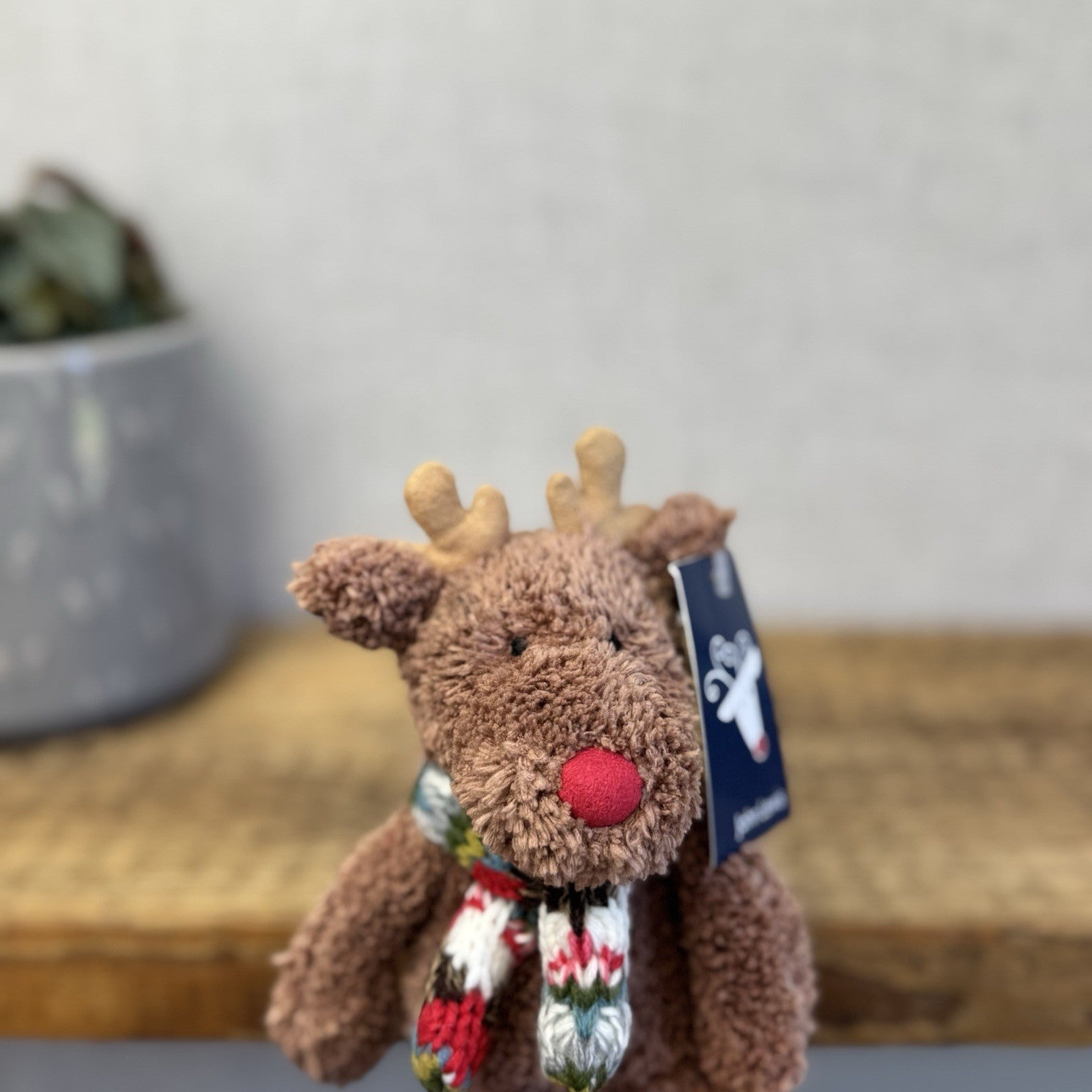 John Lewis Christmas Mini Cozy Reindeer - Knitted Jumper (Jellycat Collab)
