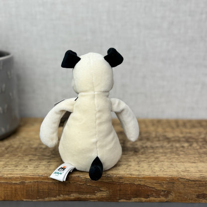 Jellycat My First Puppy Bashful - Small Velour Cream/Black Dog Retired 8" (#2)