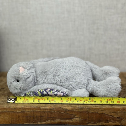 Jellycat Small Blossom Silver Bunny "Bloom" BNWT Purple Floral Ears Grey Bunny