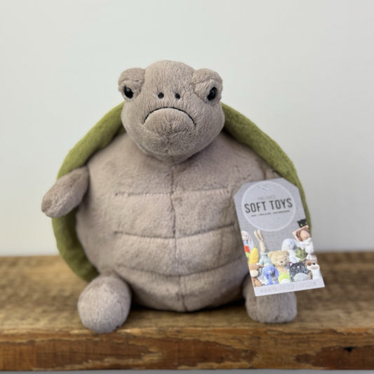 Jellycat Timmy Turtle - Grumpy Turtle Soft Toy Beanie Sad Face Turtle 10"