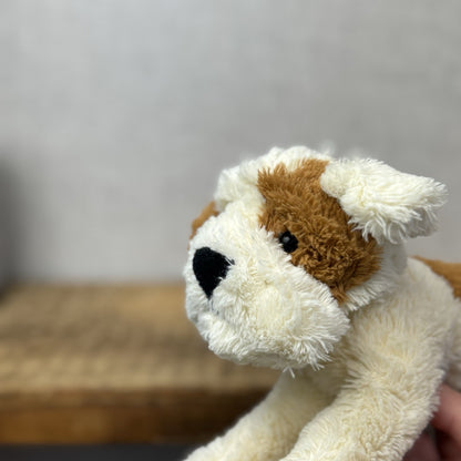 Jellycat Mish Mash Puppy Brown/Cream Laying Retired Puppy Dog Beanie 11"