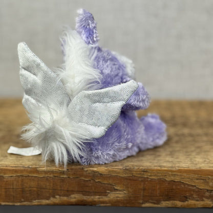 Russ Berrie Luvvies - Lynn Purple Pegasus Beanie - Pudding Soft Toy Tiny 4”