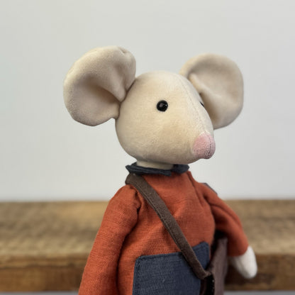 Jellycat Pedlar Mouse - Jellycat Mouse With Clothes & Bag Retired Rare 12"