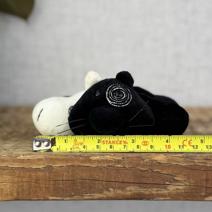 Jellycat Tubby Toes Cat - Vintage Black & White Cat Soft Toy Beanie Mini 4”