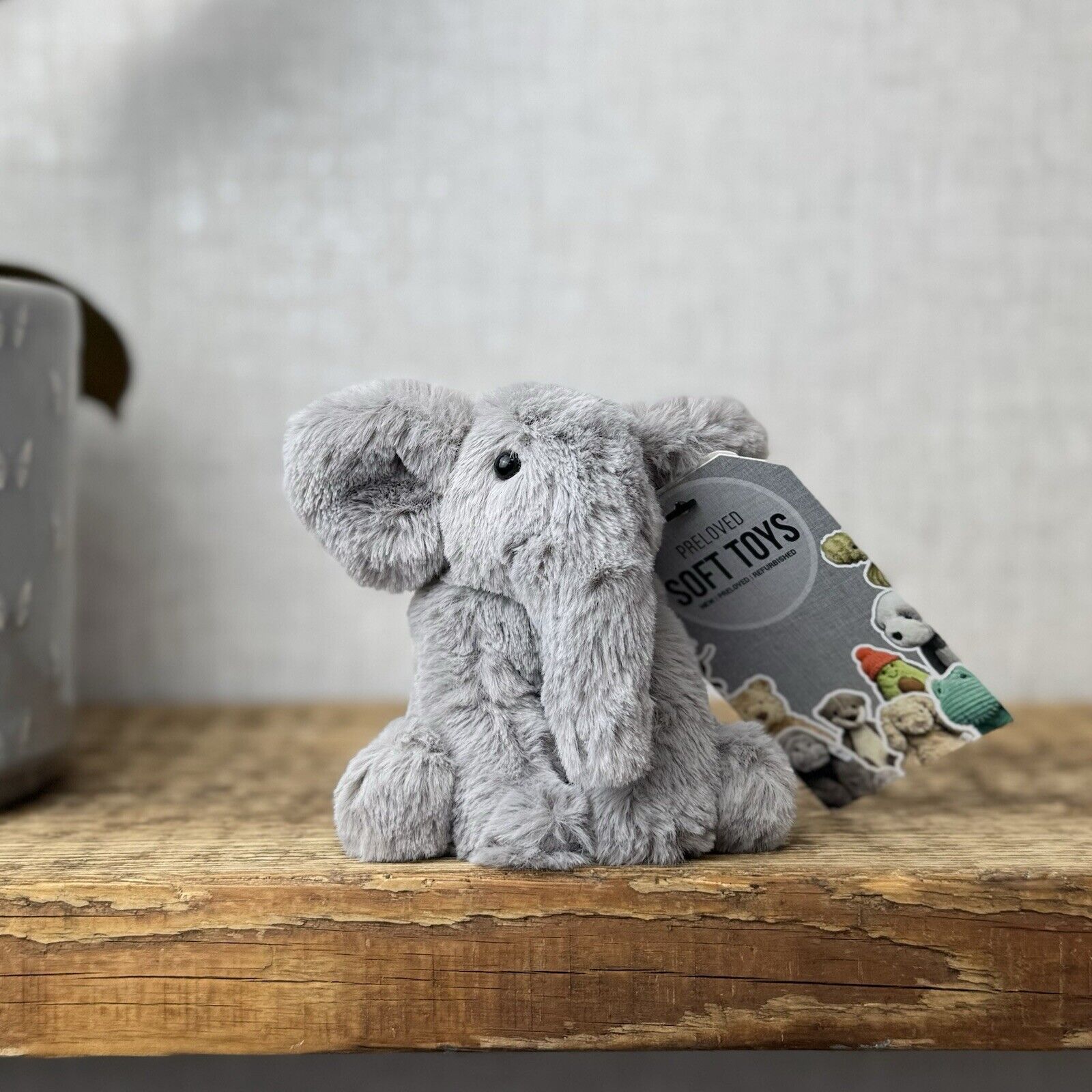 Jellycat Tiny Emile Elephant Grey Baby Elephant  Tiny Plush Rare/Retired 4” (2)