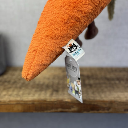 Jellycat Large Amuseable Carrot - Orange Fluffy Carrot Beanie Plush Retired 15"