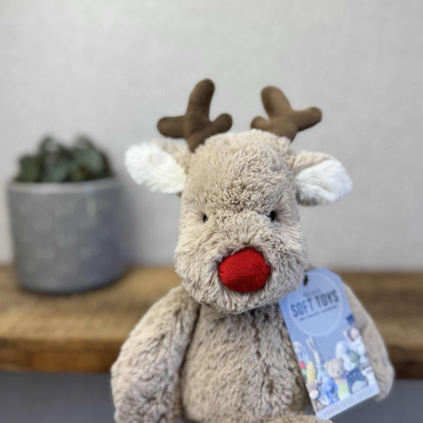 John Lewis X Jellycat Baby Reindeer Christmas Plush Teddy Beanie Winter Baby 12"