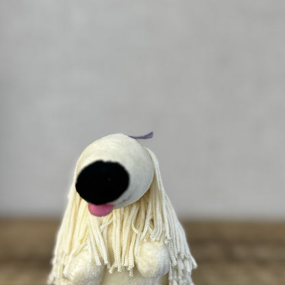 Jellycat Wonderful Woofer - Vintage Dog Puppy Fringe Dog Beanie Mini 4"