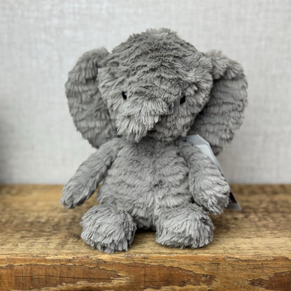 Jellycat Squishu Elephant - Small Grey Colour Textured Elephant Retired 10"