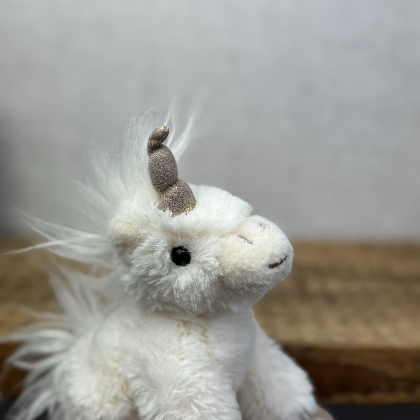 Bukowski Bears Sparkle Unicorn With Gold Horn - Small Beanie Unicorn 7" (#2)