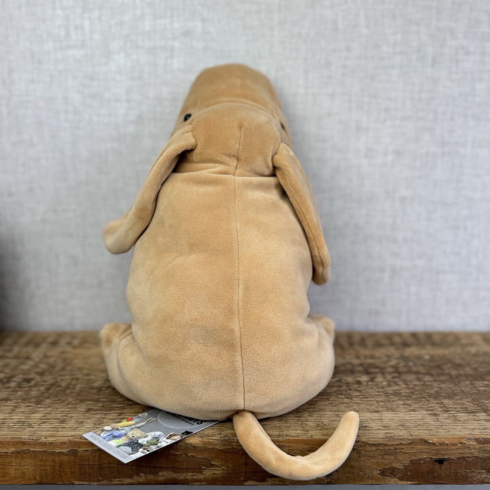 Jellycat Large Mellow Mallow Dog - Beige/Sand Squishy Dog Soft Beanie Toy 12"