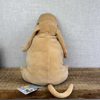 Jellycat Large Mellow Mallow Dog - Beige/Sand Squishy Dog Soft Beanie Toy 12"