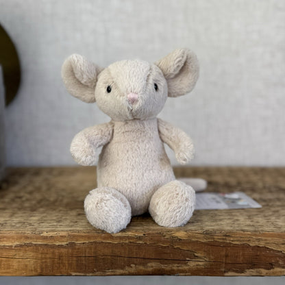 Jellycat Pipsy Mouse New Without Tags Beige Small Beanie Plush Mouse Retired 6"