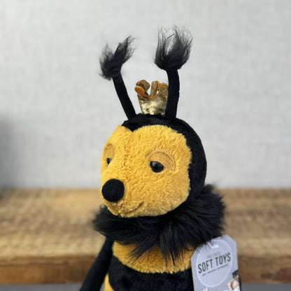 Jellycat Queen Bee - Medium Bee With Crown - Jellycat Bee Sitting 12”