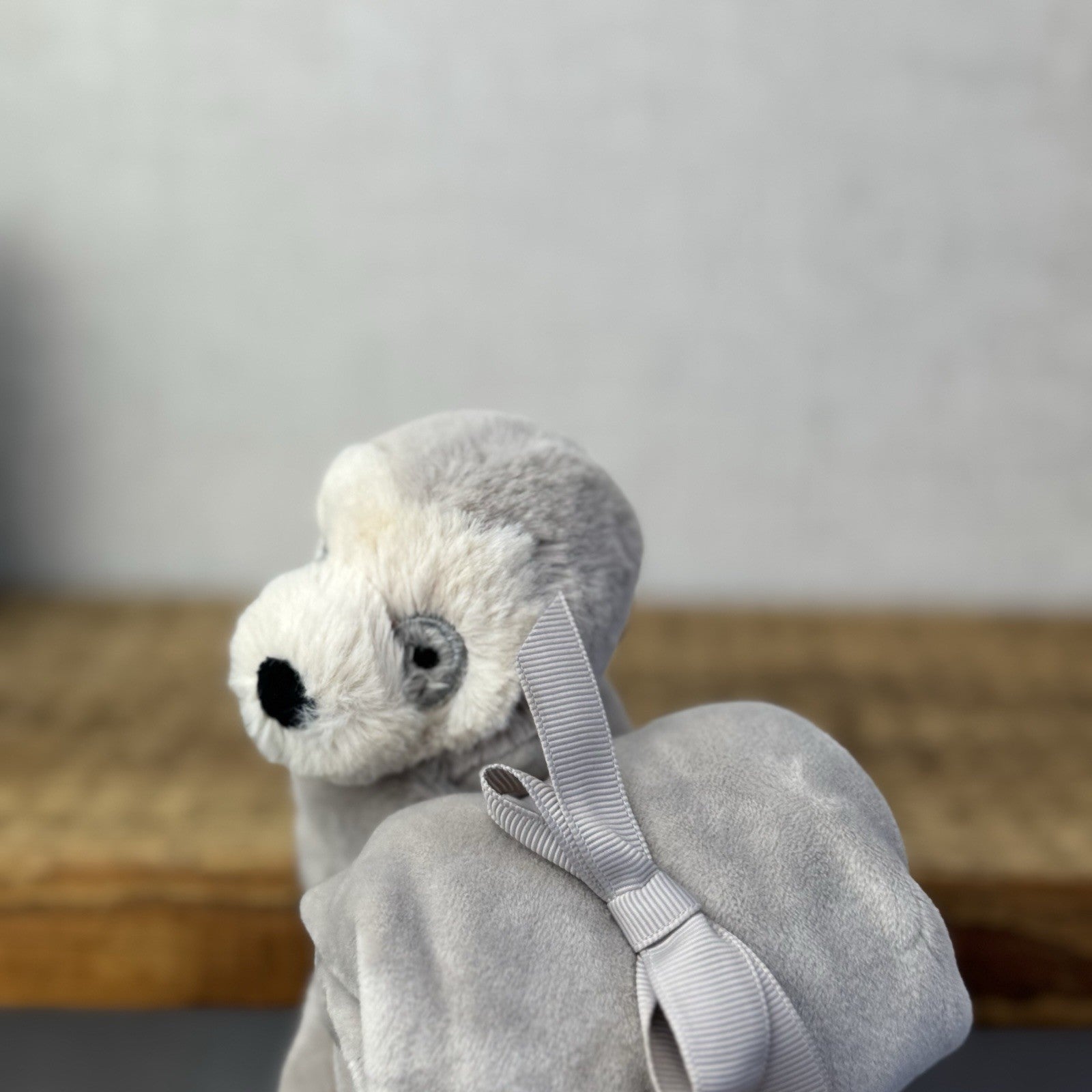 Jellycat Bailey Sloth - Shooshu Sloth Soother Comfort Blanket Grey Retired Rare