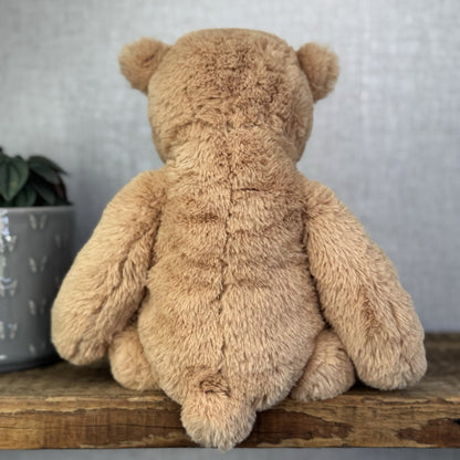 Jellycat Medium Butterscotch Bear - Retired Brown Beige Bear Soft Toy Beanie 12”