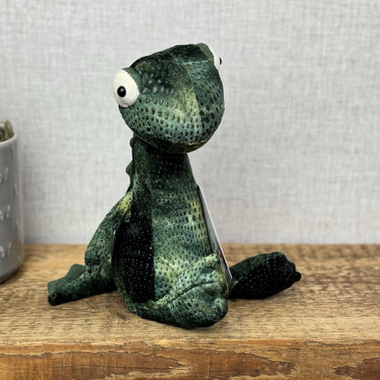 Jellycat Gary Gecko - Medium Green Soft Beanie Lizard Reptile Retired Rare 12"