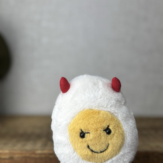 Jellycat Amuseable Devil Egg - Devilled Egg Retired Food Soft Beanie Mini 5"