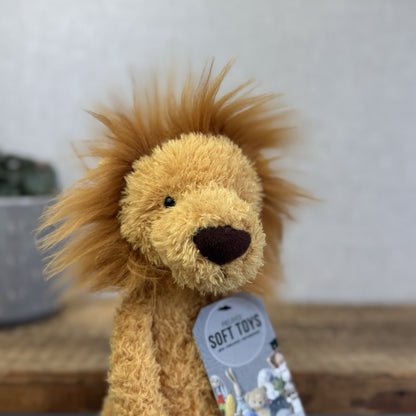 Jellycat Wild Thing Lion - Light Yellow Curly Long Legs Wild Cat Beanie Plush