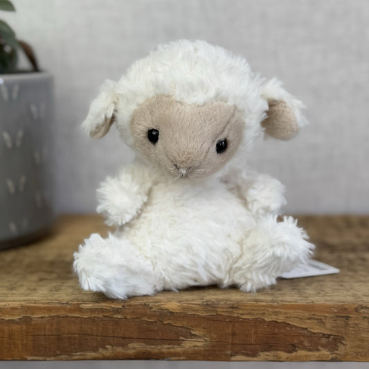 Jellycat Yummy Lamb - Fluffy Little Sheep - Mini Lamb Beanie Plush Retired 7”