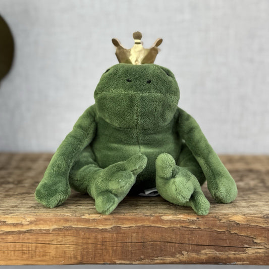 Jellycat Little Frederick Green Frog Prince Gold Crown - New With Tags 