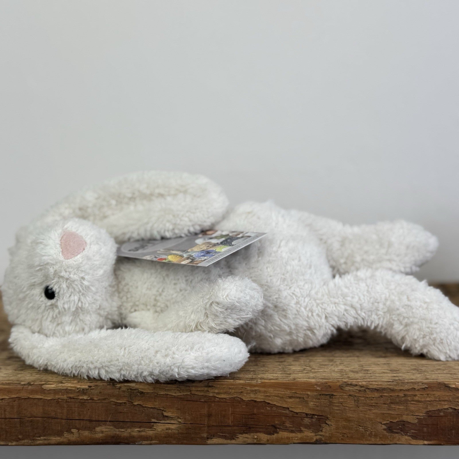 Jellycat Chou Chou Bunny White - Textured Floppy Ear White Bunny Rabbit Soft Toy