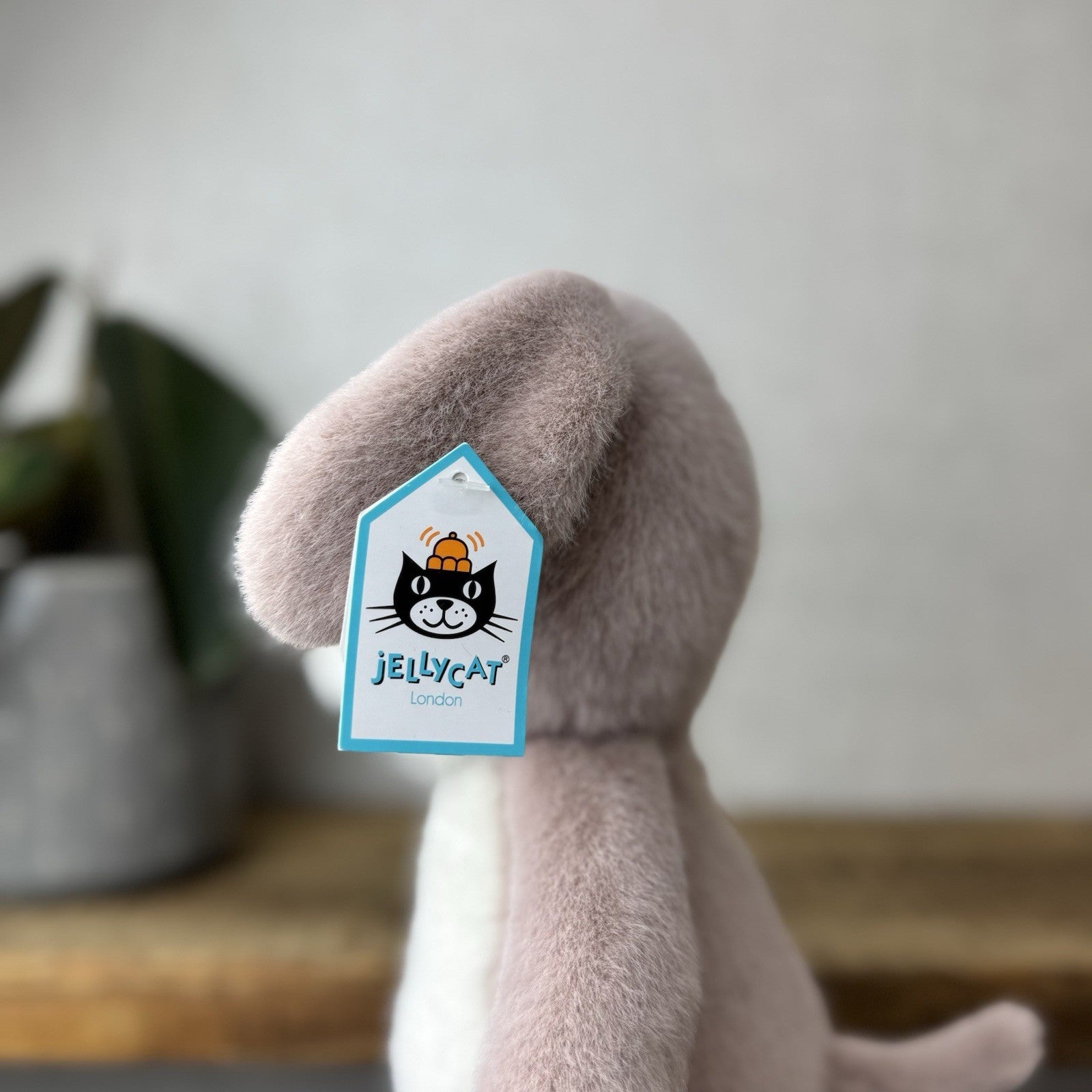 Jellycat Beepi Dog Medium Fluffy Soft Light Brown Plush Beanie With Tags 10”