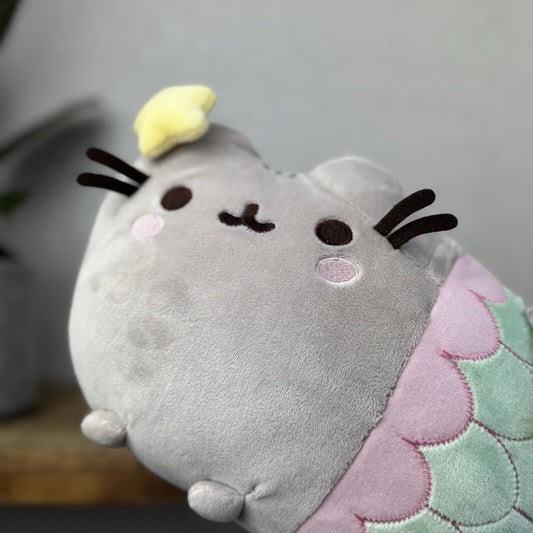 Pusheen Mermaid Merkitty - Gund Mermaid Cat Soft Toy Cushion Plush Medium 12"