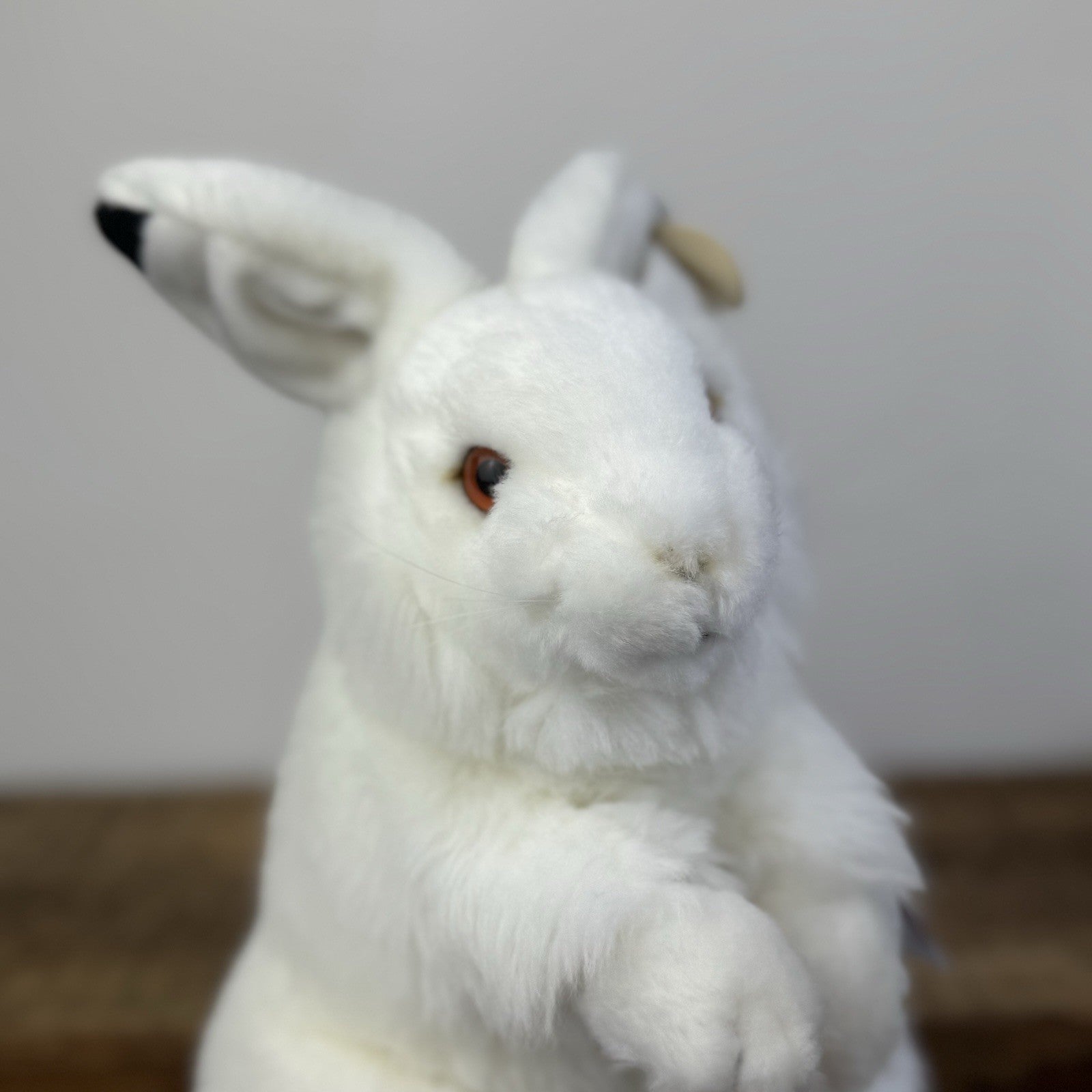 WWF Arctic White Snow Hare Soft Toy - Bon Ton Toys Rabbit Beanie Realistic 12"