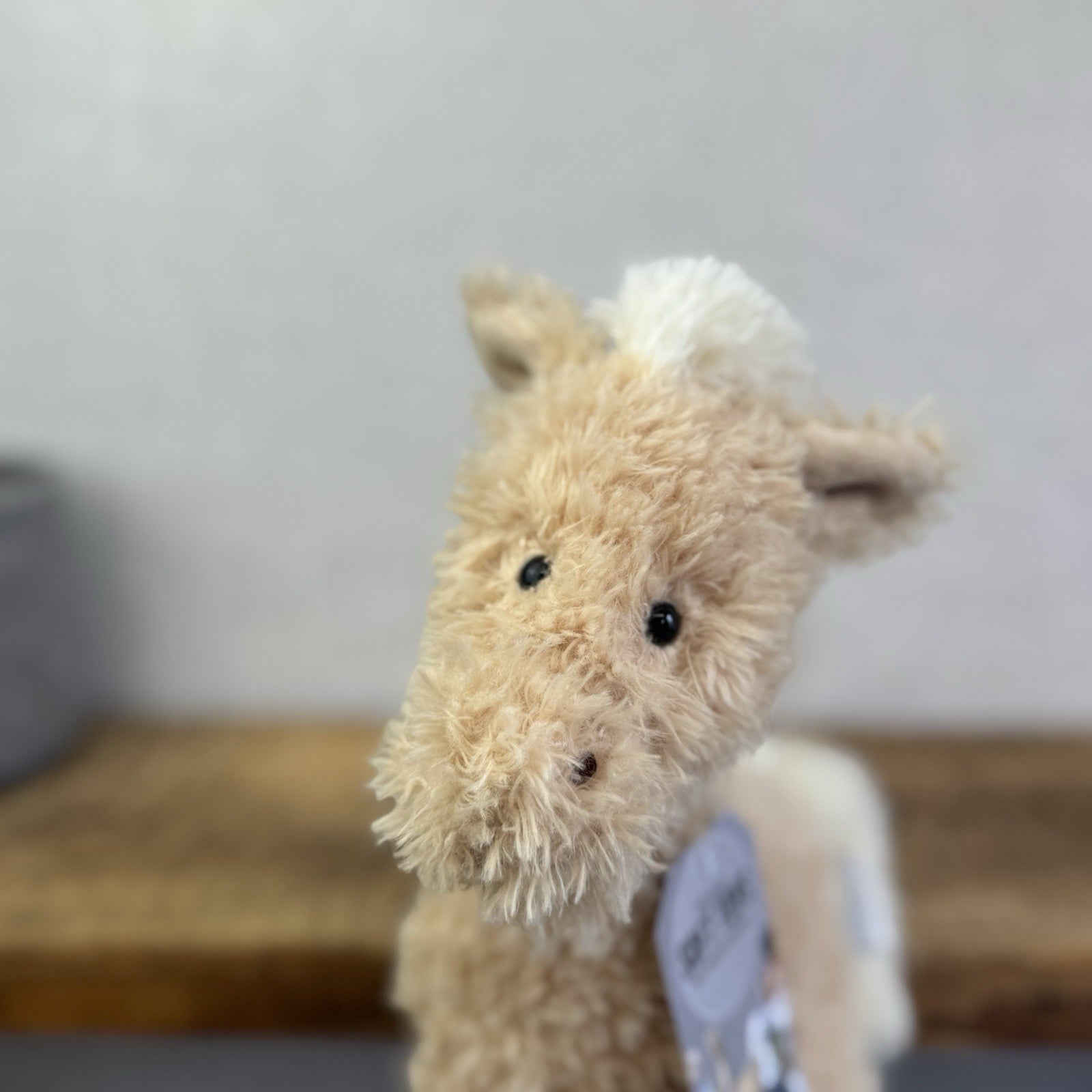 Jellycat Medium Caffuffle Palomino  - Curly Hair Horse Beige Retired Rare 14”