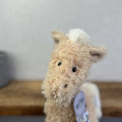 Jellycat Medium Caffuffle Palomino  - Curly Hair Horse Beige Retired Rare 14”