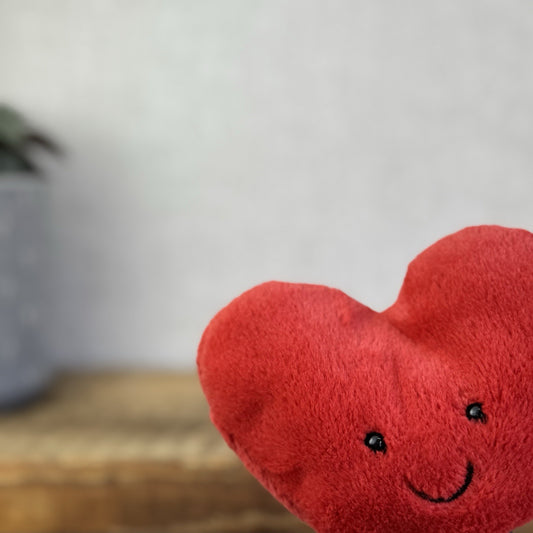 Jellycat Amuseable Red Heart - Small Heart Jellycat - Jellycat Heart - Small 4”