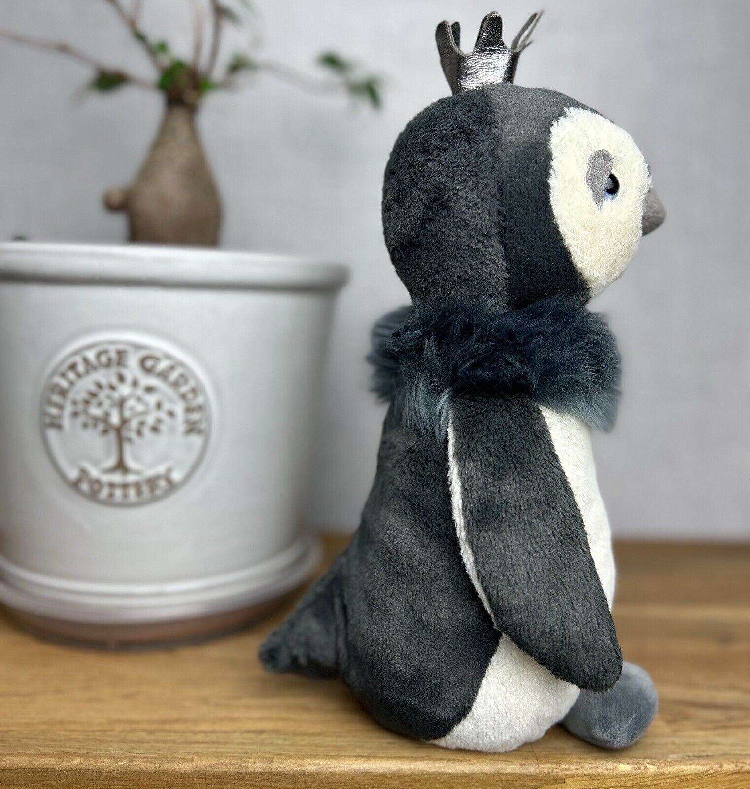 Jellycat Prince Penguin - Soft Penguin Plush With Crown - Medium Penguin Plush