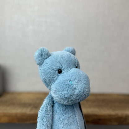 Jellycat Medium Bashful Hippo - Retired Blue/Aqua Colour Hippo Soft Toy 12"